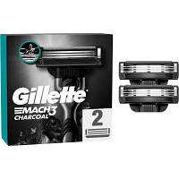 Сменные кассеты Gillette Mach3 Charcoal Древесный уголь 2 шт. 8700216062664 d