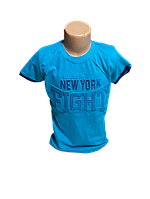 Детская голубая футболка "New York" для мальчика Турция Turkey на 6-7 лет
