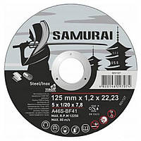 Диск отрезной по металлу/нержав. стали SAMURAI ТМ VIROK: Ø= 125х22.23 мм, t= 1.2 мм