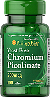 Хром Chromium Picolinate 200 mcg Yeast Free 100 таб