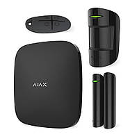 Комплект бездротової сигналізації Ajax HubKit Plus чорний, Автономна сигналізація для будинку
