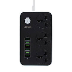 Мережевий подовжувач LDNIO SC3604 6USB 3.4A Колір Чорний