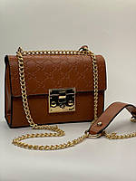 Жіноча сумочка-клатч на ланцюжку коричневі жіночі ділові сумки