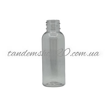 Флакон пластиковий для рідини Глорія діаметр горлечка 18 мм прозорий БЕЗ КРИШКИ 30 мл