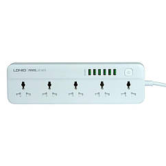 Мережевий подовжувач LDNIO SC5614 5 socket/6 USB Колір Білий