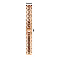 Ремінець металевий для годинника 20 мм Bead design Type R Rose gold, фото 4