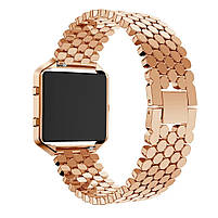 Ремінець металевий для годинника 20 мм Bead design Type R Rose gold, фото 7