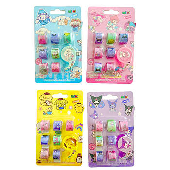 Скотч декоративний Decor набір 7 шт. 1,2 см*1,5м Друзі Kuromi, асорті з диспенсором E-1010-KU