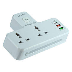 Мережевий Перехідник з нічником LDNIO SC2311 1 Type-C PD/2 USB QC/2 PSocket/ Led lamp