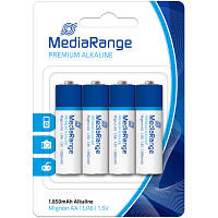Батарейка Mediarange AA LR6 1.5V Premium Alkaline Batteries, Mignon, Pack 4 MRBAT104 d