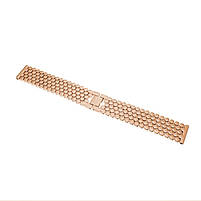 Ремінець металевий для годинника 22 мм Bead design Type R Rose gold, фото 3