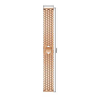 Ремінець металевий для годинника 22 мм Bead design Type R Rose gold, фото 5
