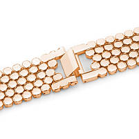 Ремінець металевий для годинника 22 мм Bead design Type R Rose gold, фото 4