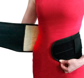 Бандаж підтримуючий з овечою вовною Тиса, 4 ребра жорсткості, р.M (КПО-4Мм)