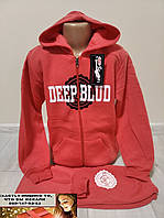 Детский утепленный спортивный костюм "Deep Blud" для девочки C&M Венгрия 1-2 года кофта с штанами