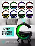 Світлодіодний RGB смарт ліжко ліжко портативна бездротова колонка з підсвічуванням бездротова зарядка, фото 4