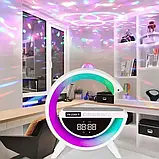 Світлодіодний RGB смарт ліжко ліжко портативна бездротова колонка з підсвічуванням бездротова зарядка, фото 5