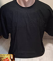 Мужская футболка баталл Беррак Турция хлопок 48-58 черная