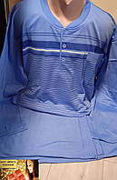 Мужская пижама теплая Батал Венгрия 62-70 размеры синяя, зеленая