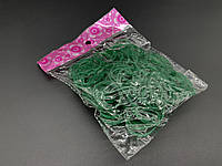 Резинки для банкнот канцелярские силиконовые 25 мм зеленые 50 грамм в пакете