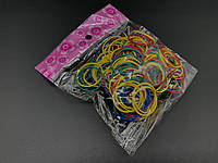 Резинки для банкнот канцелярские силиконовые 25 мм разные цвета в пакете 50 грамм