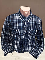 Утепленная рубашка на флисе для мальчика подростка 14-18 лет