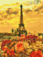 Алмазна мозаїка, Париж в квітах (EJ1226) 30 х 40 см (На підрамнику)