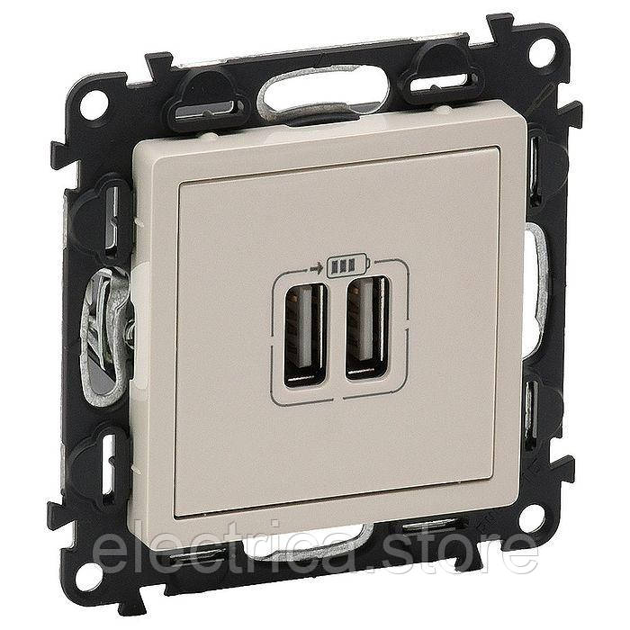 Розетка 2хUSB Valena Life слонова кістка 753512, фото 1