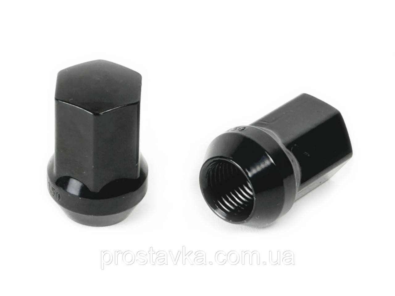 Гайка колісна M14*1,5*35 мм Конус Чорний Хром Ключ 19