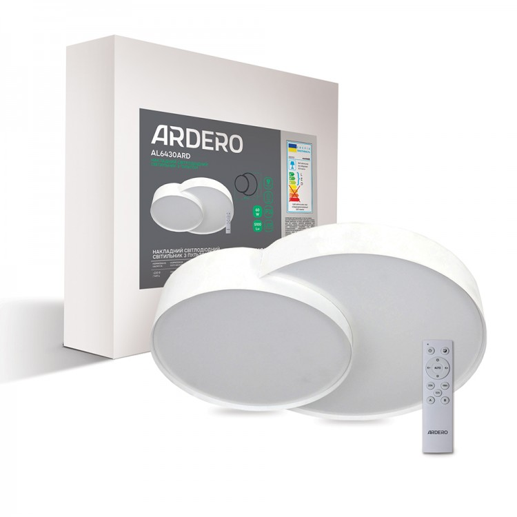 Світлодіодний світильник Ardero AL6430ARD 60W TOUCH R 5100Лм 3000-6500К 500х500х80мм