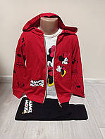 Дитячий спортивний костюм "Minnie Mouse" для дівчинки Туреччина на 2-4 років трійка кофта з футболкою та штанами