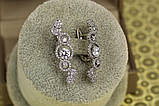 Сережки Xuping Jewelry Бульбашки 3 см сріблясті, фото 2