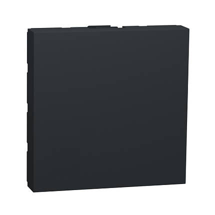 Заглушка Schneider Electric Unica New антрацит 2 модулі NU986654, фото 1