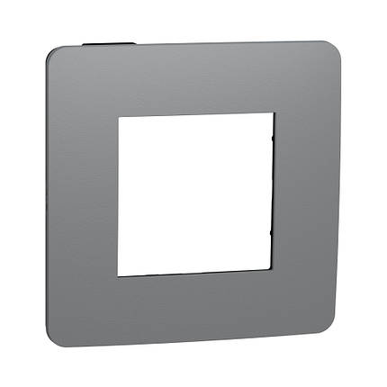 Рамка Schneider Electric Studio Color одномісна димчато-сірий/антрацит NU280222, фото 1