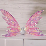 Крила феї світні та рухомі рожеві (89 см), фото 2
