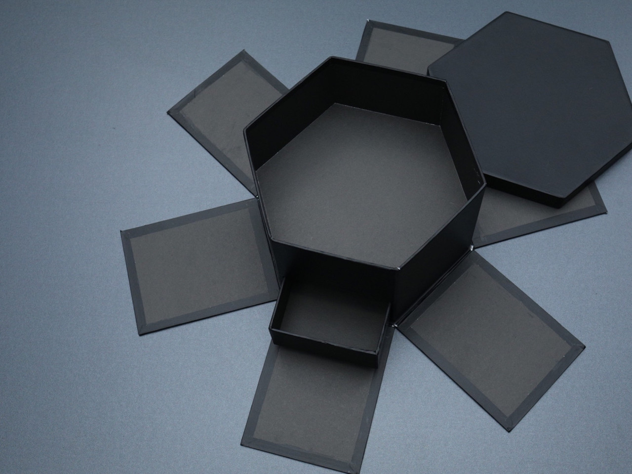 Коробка-трансформер для фотографій. Колір чорний. 24х15см