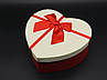 Коробка подарункова серце з бантиком. Три шт./комплект. Колір червоний. 22х20х9 см., фото 2
