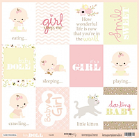 Бумага для скрапбукинга от Scrapmir - коллекция Doll Baby - Cards, односторонняя, SM3500006