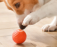 Интерактивный гравитационный мяч для игры с собакой / Мячик для собак кошек, который сам катается (Оранжевый)