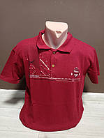 Детская подростковая футболка Турция Поло на 12-18 лет хлопок вишня