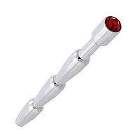 Уретральний рельєфний катетер, з кристалом, металевий, червоний, 9.8 х 1 см