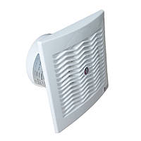 Витяжний вентилятор із решіткою, настінний на 150 мм, 25 Вт, білий