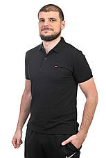 Футболка-поло чоловіча Tommy Hilfiger 25-1388-1 чорна, фото 3