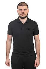 Футболка-поло чоловіча Tommy Hilfiger 25-1388-1 чорна, фото 2