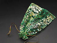 Подарочные мешочки из органзы для ювелирных украшений Цвет зеленая роза. 17х23см