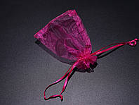 Подарочные мешочки из органзы для мелочей цвет розовый. 9х12см