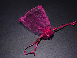 Подарункові мішечки з органзи. Колір рожевий. 9х12см