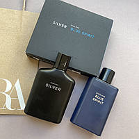 Чоловічий набір на 2 туалетні води Zara Man Silver + Blue Spirit Eau de Toilette 2*100 ML