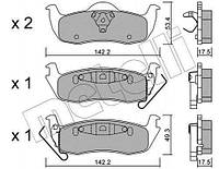 Тормозные колодки Metelli 2207200 Jeep Grand Cherokee, Commander 05080871AB, 05080871AA, 5080871AA