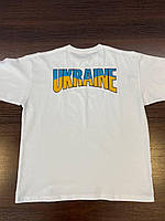 Спортивна чоловіча футболка "Ukraine" (XL розмір), якісна бавовняна футболка чоловіча